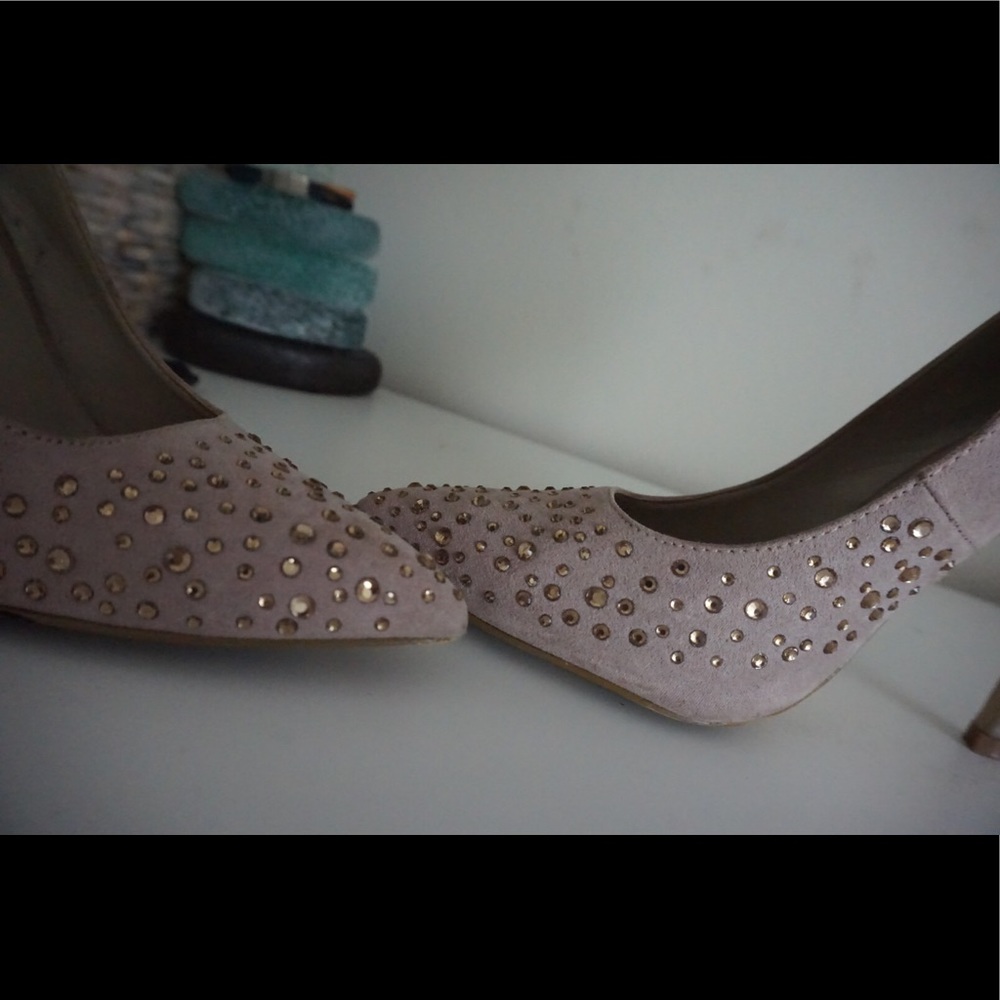 Gold Rhinestone Stilettos - Picture 2 of 3